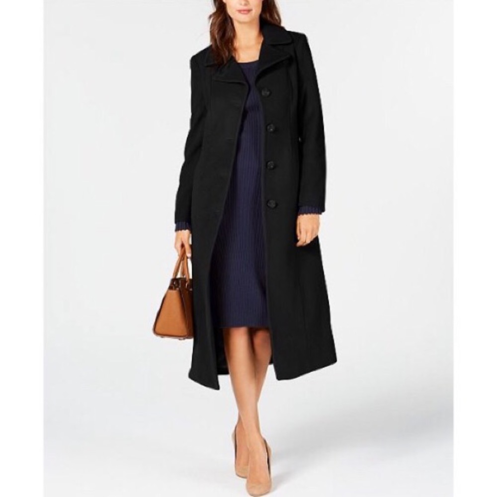 Kenneth Cole Wool Blend Maxi Coat